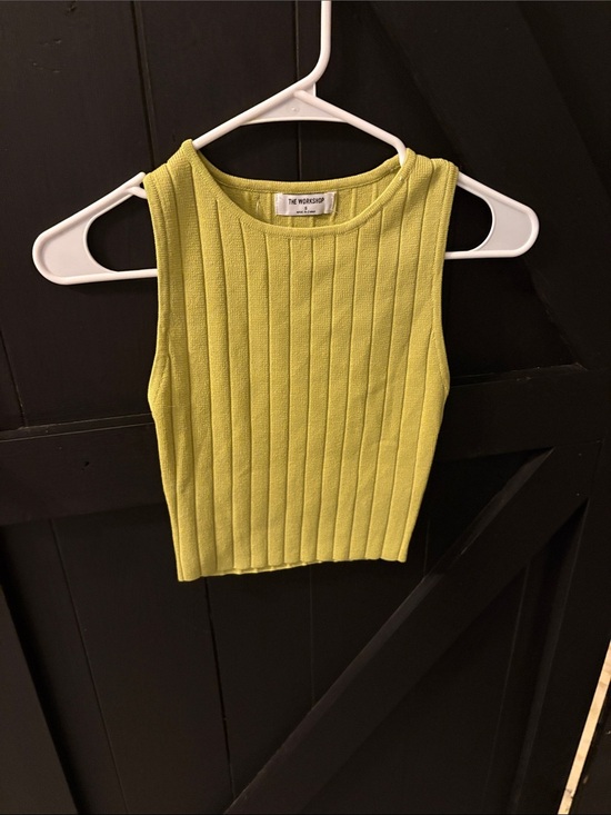the workshop Tops - Workshop Republic Clothing Ribbed Tank Top in Lime Green